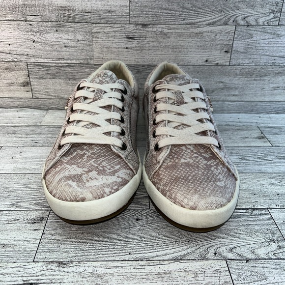 Taos Star STA-12844 Blush Snake Canvas Sneaker Shoes Women Size 8 - Picture 2 of 10